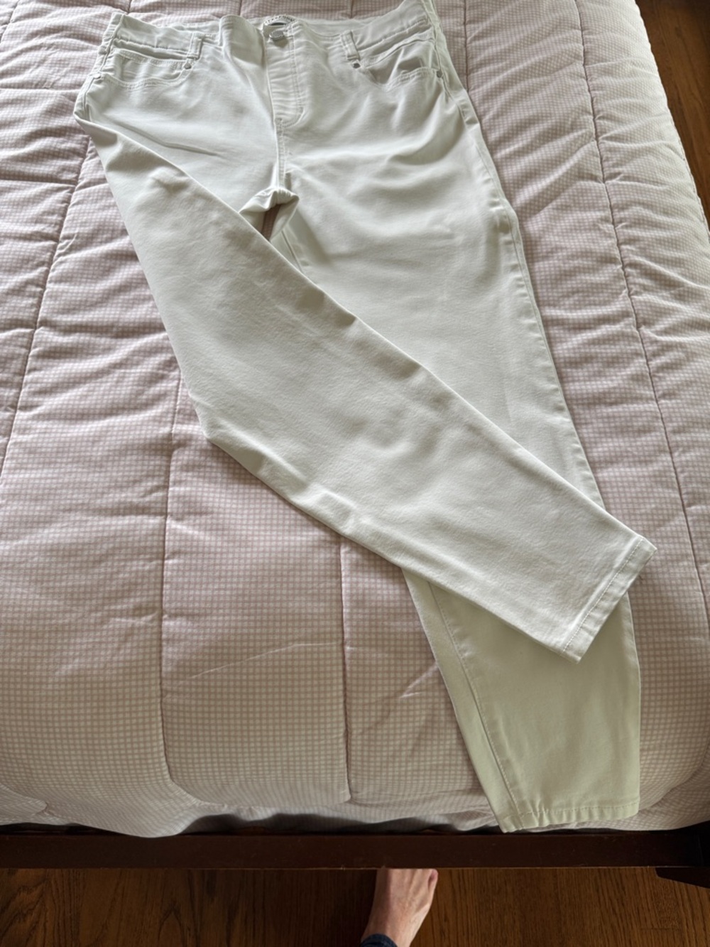 Slim Fit Womens Skinny Pants - Cream